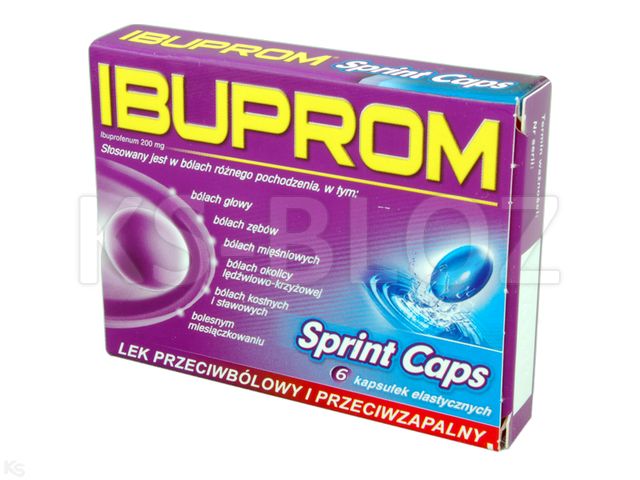 Ibuprom Sprint interakcje ulotka kapsułki miękkie 200 mg 6 kaps.