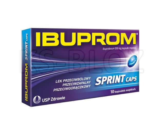 Ibuprom Sprint interakcje ulotka kapsułki miękkie 200 mg 10 kaps.