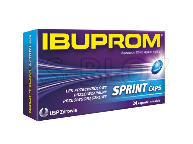 Ibuprom Sprint interakcje ulotka kapsułki miękkie 200 mg 24 kaps.