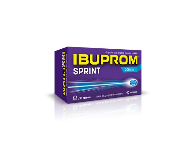 Ibuprom Sprint interakcje ulotka kapsułki miękkie 200 mg 40 kaps.