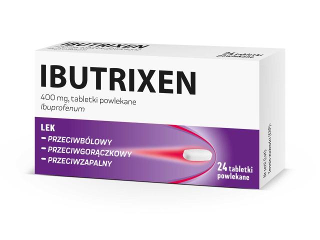 Ibutrixen interakcje ulotka tabletki powlekane 400 mg 24 tabl.