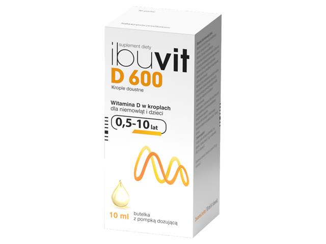 Ibuvit D 600 interakcje ulotka krople doustne 600 j.m. 10 ml | butelka+pomp.