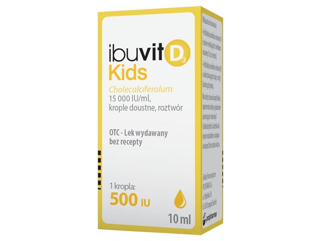 Ibuvit D3 Kids interakcje ulotka krople doustne, roztwór 15 000 I.U./ml 10 ml