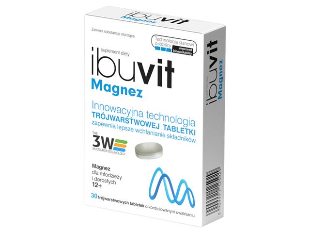 Ibuvit Magnez interakcje ulotka tabletki  30 tabl.