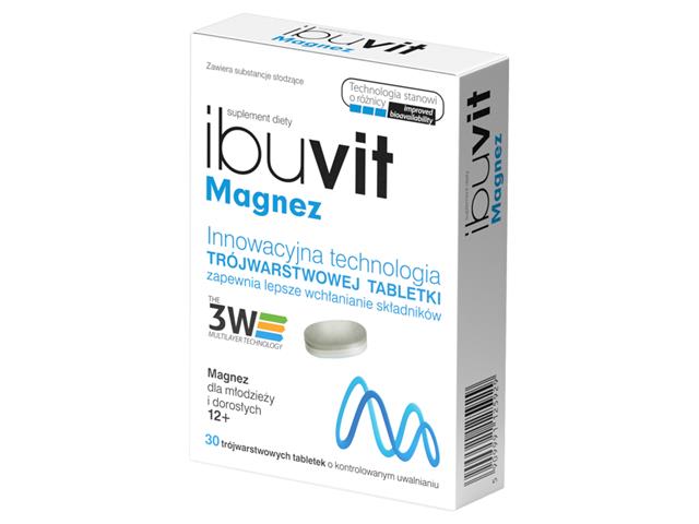 Ibuvit Magnez interakcje ulotka tabletki - 30 tabl.