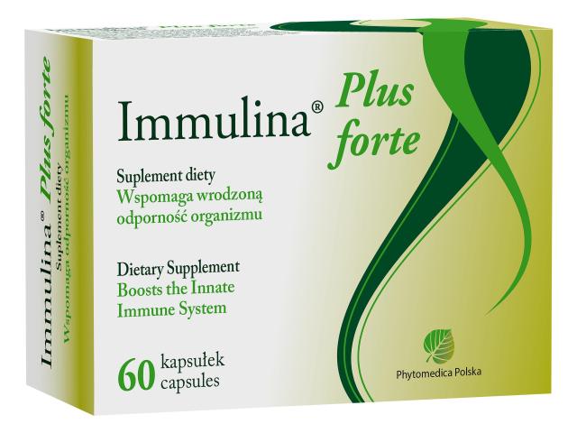 Immulina Plus Forte interakcje ulotka kapsułki - 60 kaps. (6 blist. po 10 kaps.)