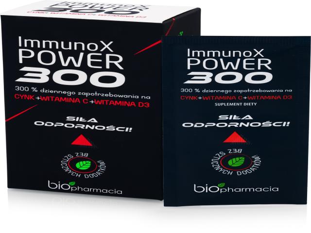 Immunox Power 300 interakcje ulotka proszek do rozpuszczenia - 14 sasz.