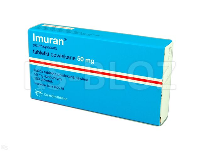 Imuran interakcje ulotka tabletki powlekane 50 mg 100 tabl. (4 blist. po 25 tabl.)