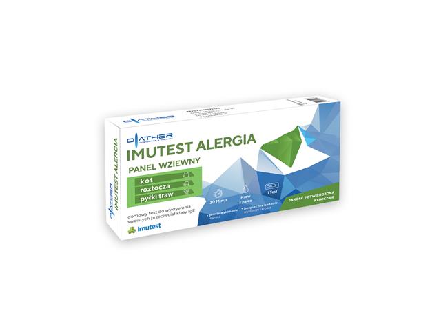 Imutest Alergia Panel Wziewny Kot, Roztocza, Pyłki Traw interakcje ulotka test  1 szt.