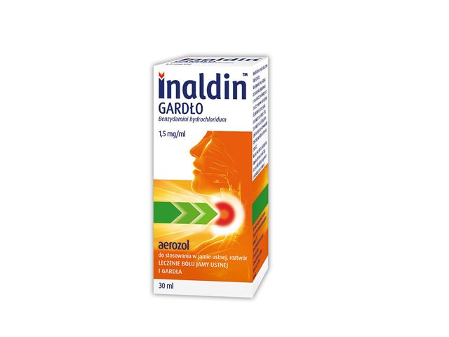 Inaldin Gardło interakcje ulotka aerozol do stosowania w jamie ustnej 1,5 mg/ml 30 ml