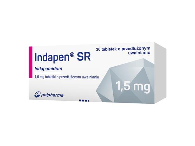 Indapen SR interakcje ulotka tabletki o przedłużonym uwalnianiu 1,5 mg 