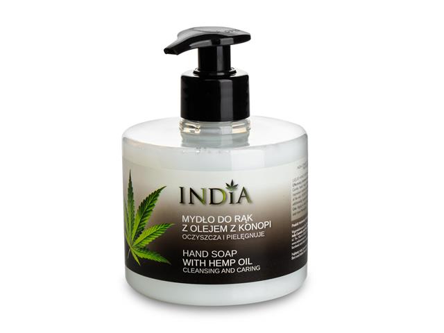 INDIA Mydło do rąk w płynie z olejem z konopi oczyszcza i pielęgnuje interakcje ulotka mydło płynne - 300 ml
