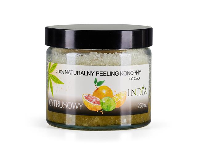 INDIA Naturalny Konopny Peeling cytrusowy z olejem z konopi interakcje ulotka peeling - 250 ml