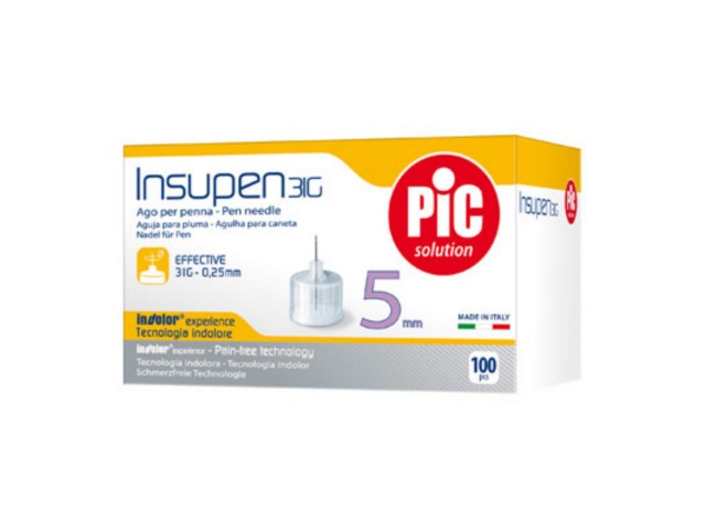 Insupen Igły do penów insulinowych 31G 0,25 x 5 mm interakcje ulotka   100 szt.