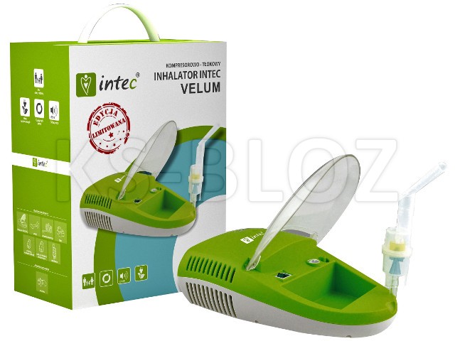 Intec Velum Inhalator kompresorowy tłokowy zielony interakcje ulotka   1 szt.