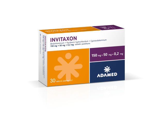 Invitaxon interakcje ulotka tabletki powlekane 150mg+50mg+0,2mg 30 tabl.