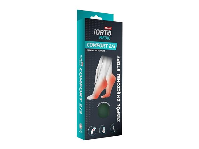 iORTO Medic COMFORT 2/3 roz. 41/42 IO76 wkładki ortopedyczne na zespół zmęczonej stopy interakcje ulotka wkładka do obuwia - 2 szt. (para)