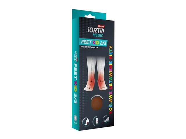iORTO Medic FEET KID 2/3 roz. 23/24 IO52 wkładki ortopedyczne stopa koślawa interakcje ulotka wkładka do obuwia - 2 szt. (para)