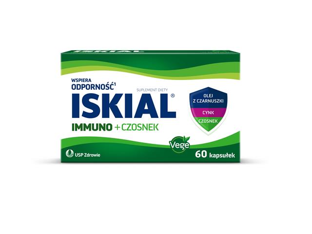 Iskial Immuno + Czosnek interakcje ulotka kapsułki  60 kaps.