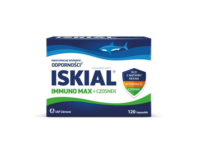 Iskial Immuno Max + Czosnek interakcje ulotka kapsułki - 120 kaps.