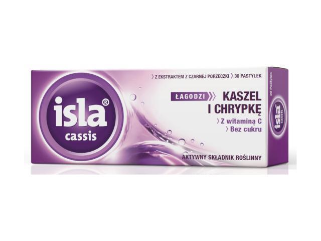 Isla Cassis interakcje ulotka pastylki do ssania - 