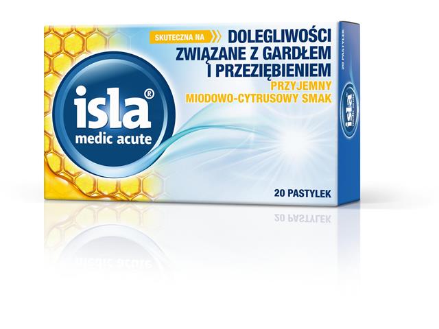 Isla Medic Acute miodowo-cytrusowa interakcje ulotka pastylki do ssania - 20 pastyl.