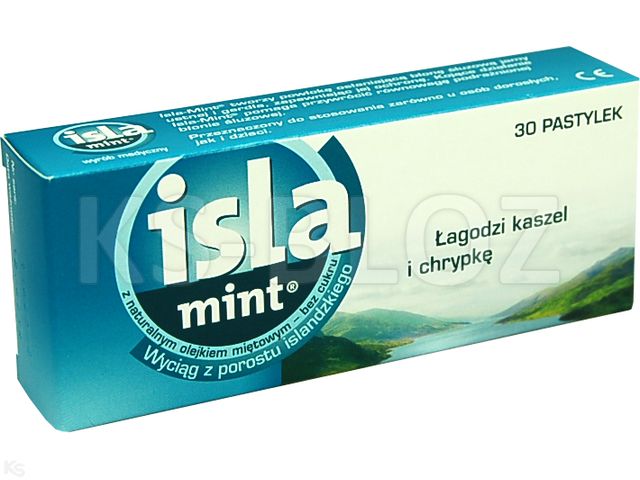 Isla-Mint interakcje ulotka pastylki do ssania  30 pastyl.