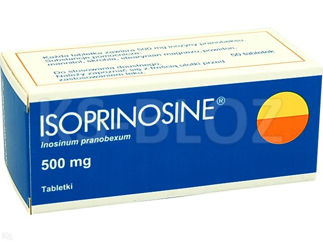 Isoprinosine interakcje ulotka tabletki 500 mg 50 tabl.