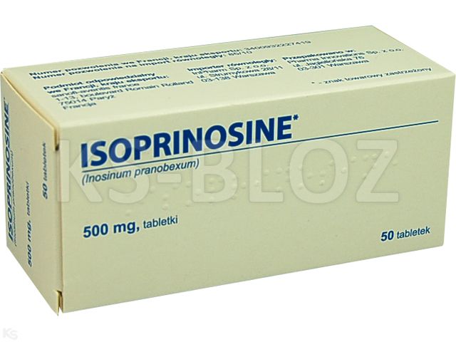 Isoprinosine interakcje ulotka tabletki 500 mg 50 tabl.