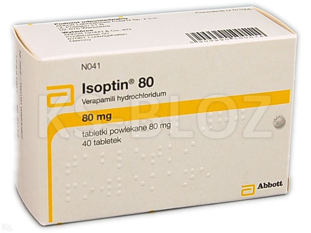Isoptin 80 interakcje ulotka tabletki powlekane 80 mg 40 tabl.