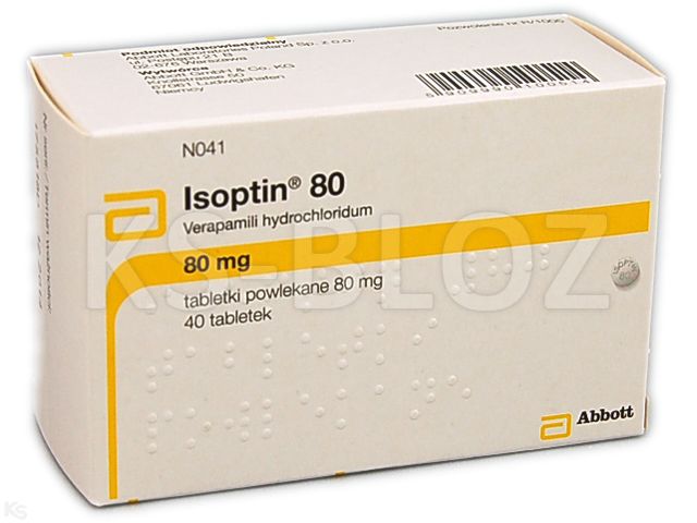 Isoptin 80 interakcje ulotka tabletki powlekane 80 mg 