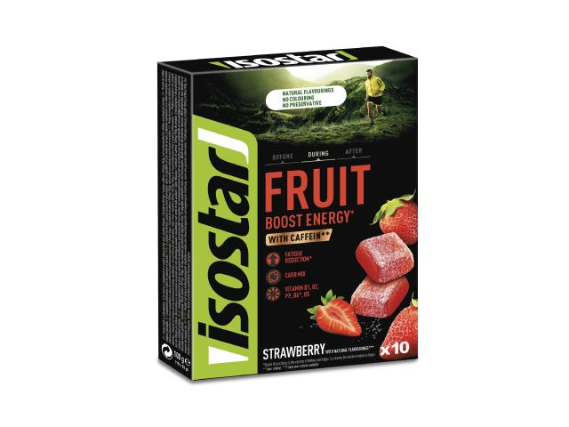 Isostar Energy Fruit Boost smak truskawkowy interakcje ulotka galaretka - 10 szt. po 10 g