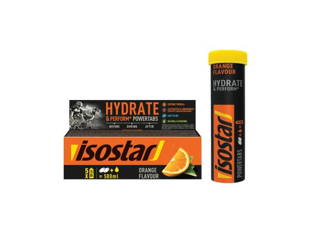 Isostar Hydrate & Perform Powertabs smak pomarańczowy interakcje ulotka tabletki - 10 tabl. po 12 g (tuba)