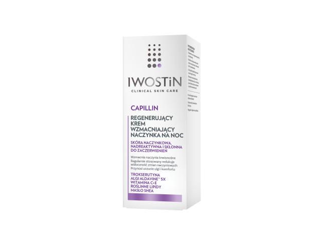 Iwostin Capillin Krem regenerujący na noc wzmacniający naczynka interakcje ulotka krem - 50 ml