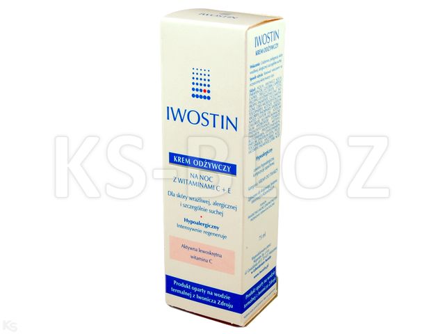 Iwostin Krem odżywczy hipoalergiczny na noc z witaminami interakcje ulotka   75 ml