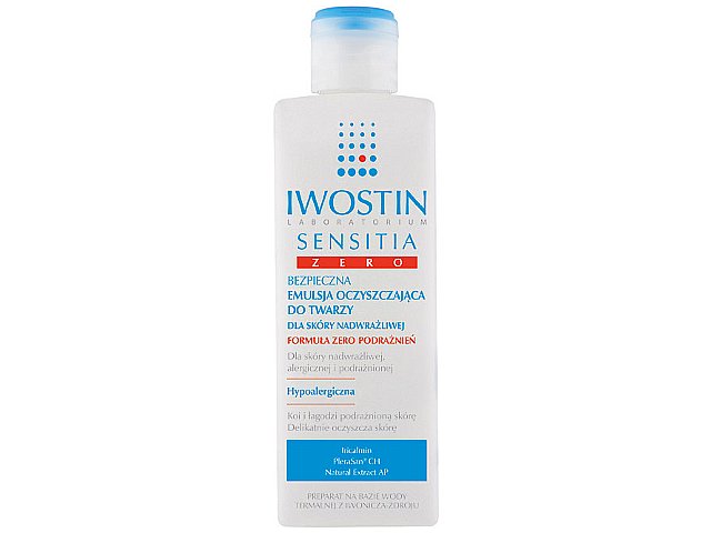 IWOSTIN SENSITIA ZERO Bezp.Emul. oczyszcz.d/tw. interakcje ulotka emulsja - 240 ml