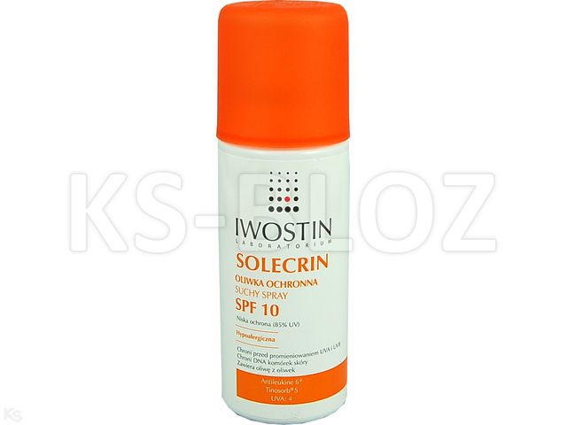 Iwostin Solecrin Oliwka-spray suchy ochronna SPF 10 interakcje ulotka   150 ml