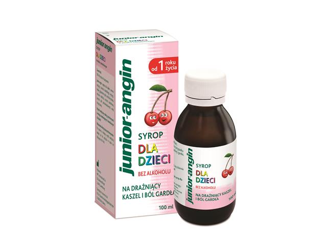 Junior-Angin Syrop dla dzieci interakcje ulotka syrop - 100 ml