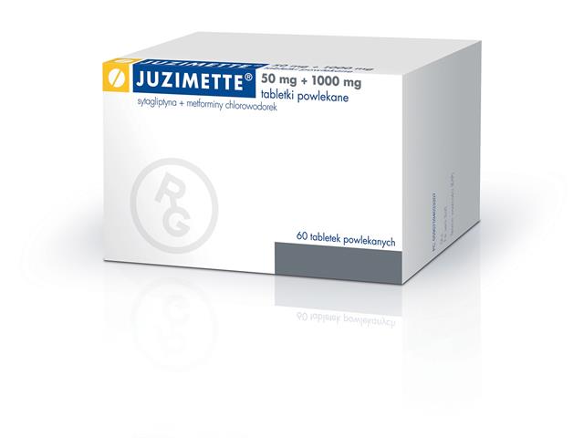 Juzimette interakcje ulotka tabletki powlekane 50mg+1g 60 tabl.