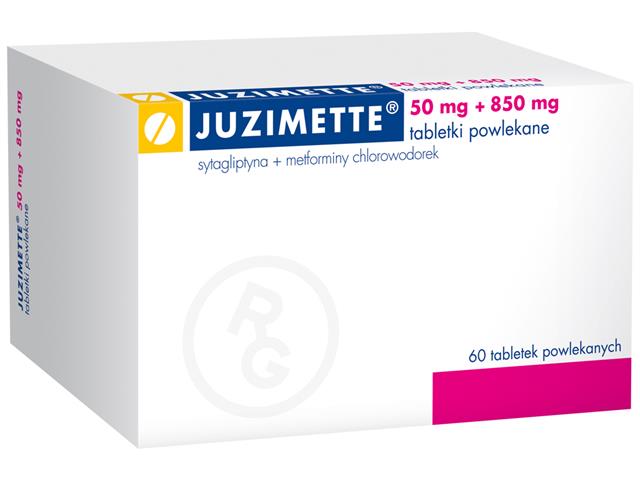 Juzimette interakcje ulotka tabletki powlekane 50mg+850mg 60 tabl.