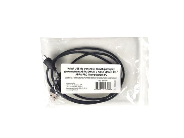Kabel USB do glukometru ABRA SMART/ ABRA SMART BT / ABRA PRO i komputerem PC interakcje ulotka urządzenie - 1 szt.