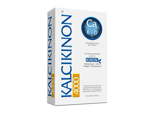 Kalcikinon 4000 interakcje ulotka tabletki  60 tabl.