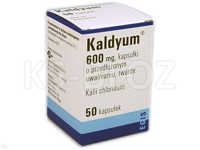 Kaldyum interakcje ulotka kapsułki o przedłużonym uwalnianiu twarde 600 mg 50 kaps.