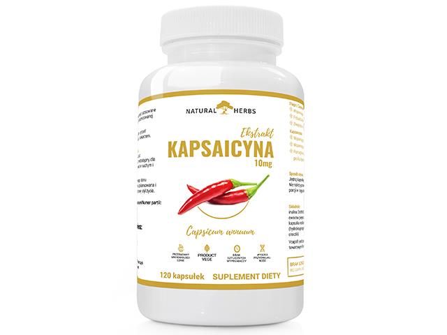 Kapsaicyna 10mg interakcje ulotka kapsułki  120 kaps.