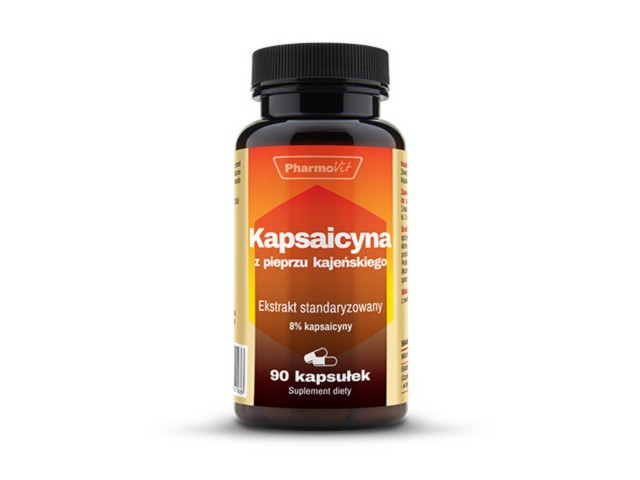 Kapsaicyna z pieprzu kajeńskiego interakcje ulotka kapsułki - 90 kaps.