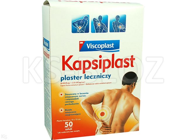 Kapsiplast 10 x 15 cm interakcje ulotka plaster leczniczy  50 szt.