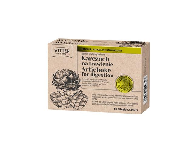 Karczoch Na Trawienie Vitter Herbs interakcje ulotka tabletki  60 tabl.