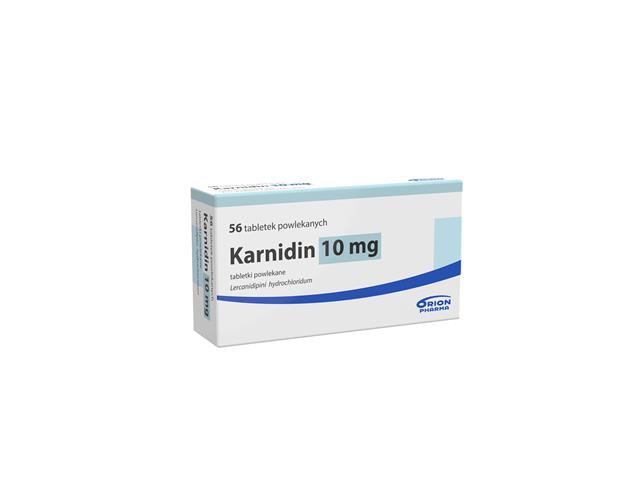 Karnidin interakcje ulotka tabletki powlekane 10 mg 56 tabl.