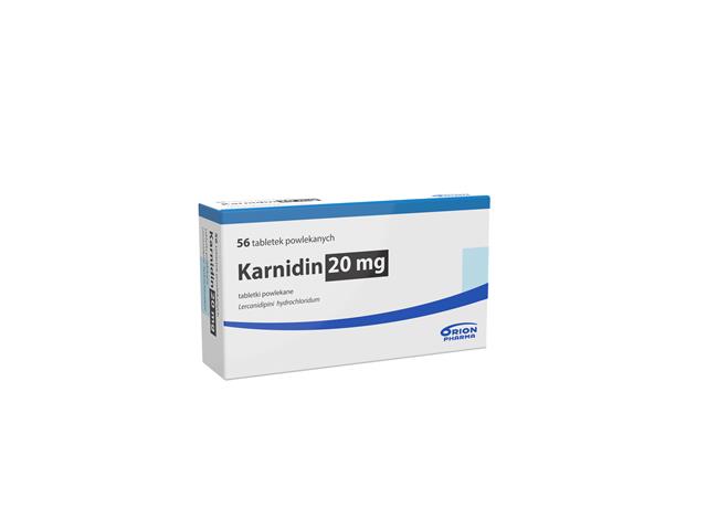 Karnidin interakcje ulotka tabletki powlekane 20 mg 56 tabl.