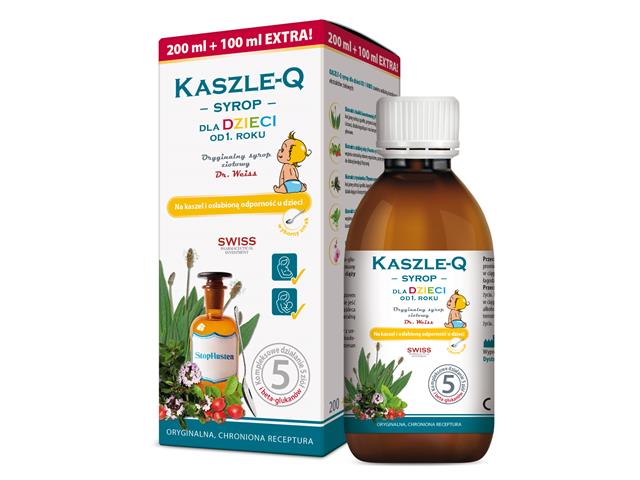 Kaszle-Q Syrop dla dzieci interakcje ulotka syrop  300 ml